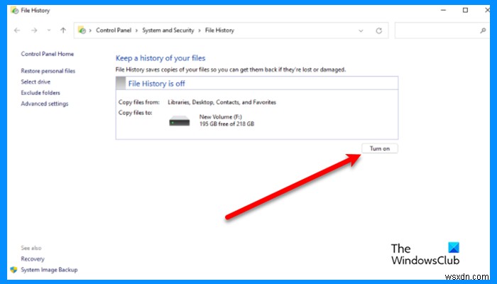 Cách bật và sử dụng lịch sử tệp để sao lưu và khôi phục tệp trong Windows 11/10 