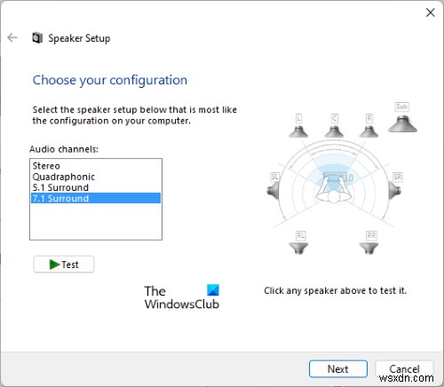 Sửa lỗi Âm thanh vòm kênh không hoạt động trong Windows 11 