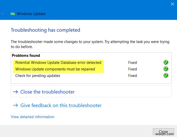 Sửa lỗi cài đặt Windows Update 0x80070020 