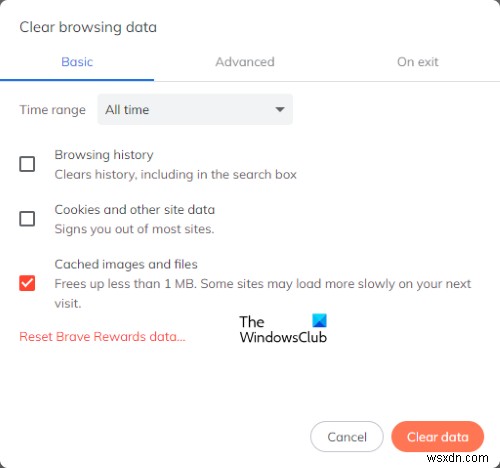 Trình duyệt Brave không tải các trang như Outlook.com và các trang web khác trên PC 