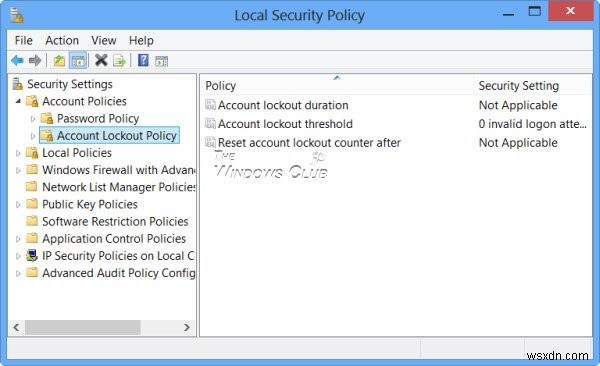 Quản lý chính sách mật khẩu đăng nhập Windows &Chính sách khóa tài khoản trong Windows 11/10 