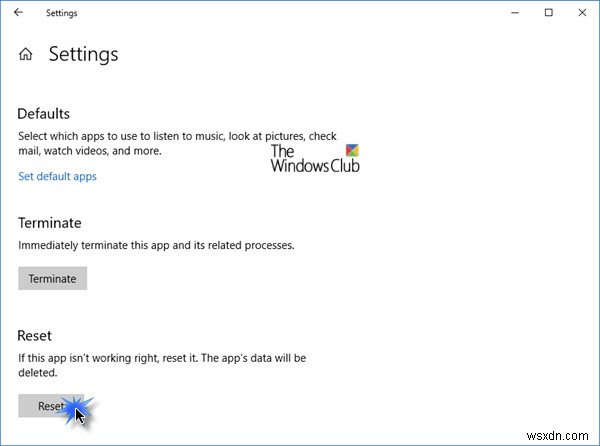 Cách đặt lại ứng dụng Cài đặt trong Windows 11/10 