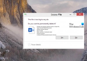 Khắc phục Tệp này quá lớn để tái chế, Bạn có muốn xóa nó vĩnh viễn không? 