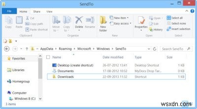 Cách chỉnh sửa, xóa hoặc thêm các mục vào menu Gửi tới trong Windows 11/10 