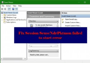 Phiên SenseNdrPktmon không thể bắt đầu; Làm cho Windows bị khóa 