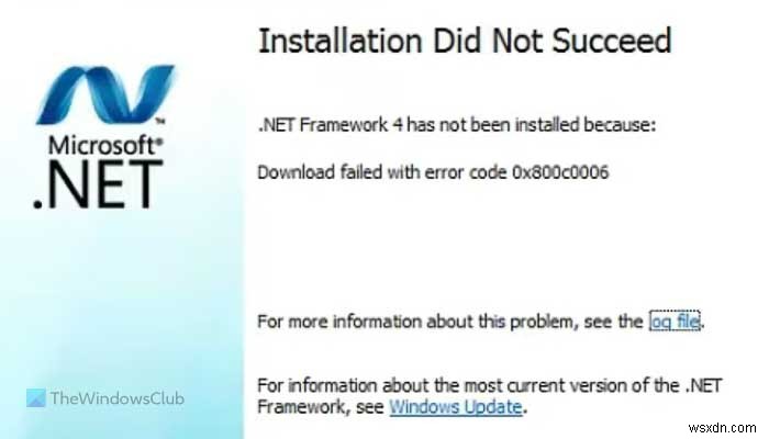 Sửa lỗi .NET Framework 0x800c0006 trên Windows 11/10 