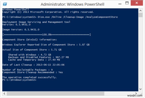 Phân tích Windows Component Store hoặc WinSxS trong Windows 11/10 