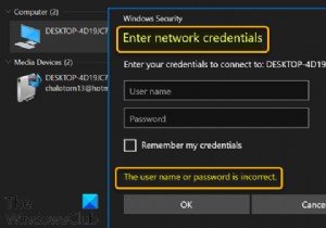 Sửa lỗi Nhập thông tin xác thực mạng trên Windows 11/10 
