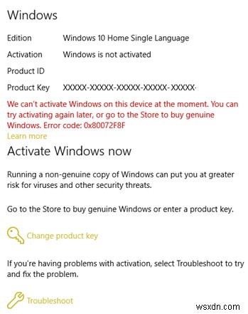 Sửa lỗi 0x80072F8F cho Windows Update, Activation và Microsoft Store trên Windows 11/10 