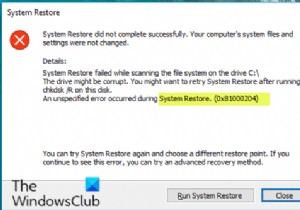 Sửa lỗi Khôi phục Hệ thống 0x81000204 trên Windows 11/10 