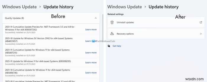 Cách xóa Lịch sử cập nhật Windows trong Windows 11/10 