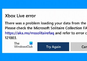 Sửa lỗi Xbox Live 121003 khi chơi Microsoft Solitaire Collection 