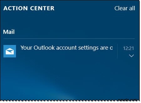 Cài đặt tài khoản Outlook của bạn đã lỗi thời trong ứng dụng Thư hoặc Lịch 
