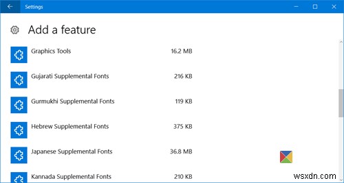 Bật hoặc Tắt các tính năng của Windows; Quản lý Windows Các tính năng tùy chọn trong Windows 11/10 