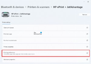 Cách mở và thay đổi cài đặt Máy in trong Windows 11/10 