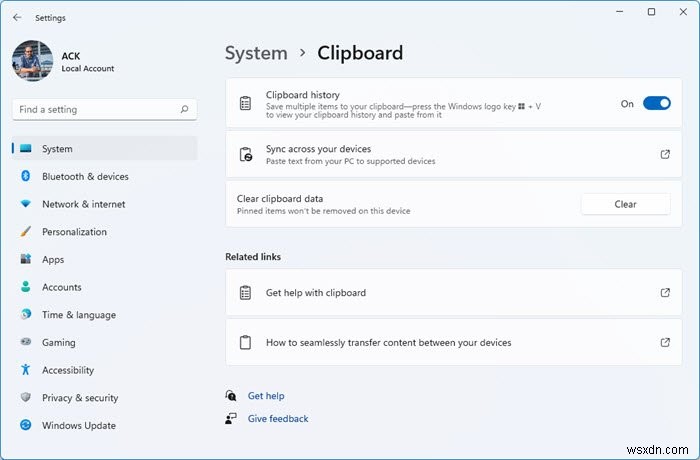 Cách sử dụng tính năng Cloud Clipboard History trong Windows 11/10 