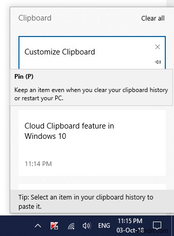 Cách sử dụng tính năng Cloud Clipboard History trong Windows 11/10 