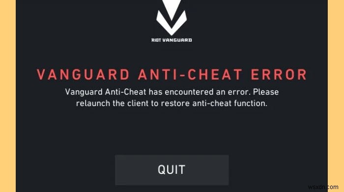 Valorant Vanguard anti-cheat đã gặp lỗi 