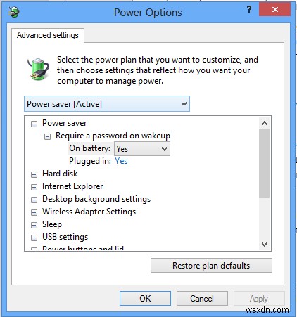Thay đổi Gói điện, Cài đặt, Tùy chọn; Tạo kế hoạch năng lượng tùy chỉnh trong Windows 11/10 