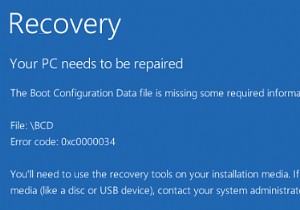 Lỗi 0xc0000034, tệp dữ liệu cấu hình khởi động thiếu một số thông tin bắt buộc 