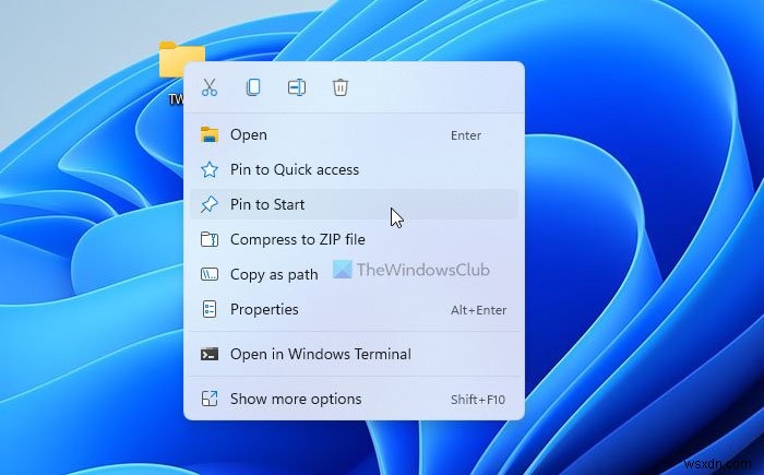 Cách ghim tệp hoặc thư mục vào Start Menu trong Windows 11/10 
