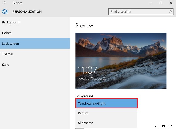 Cách bật tính năng Windows Spotlight trong Windows 11/10 