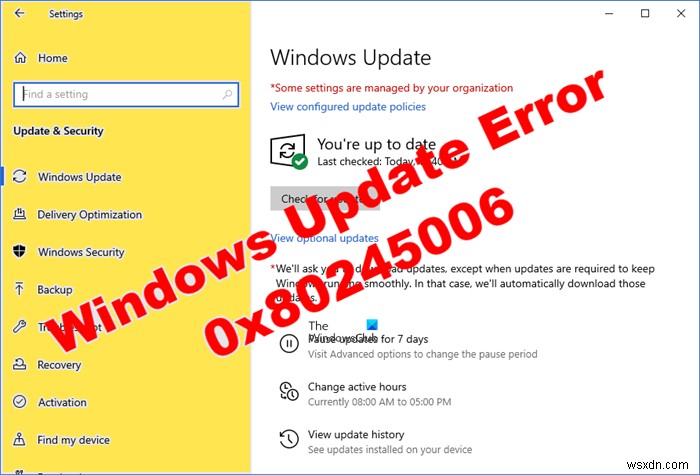 Sửa lỗi cập nhật Windows 0x80245006 