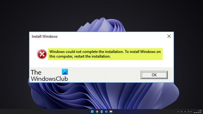 Windows không thể hoàn tất cài đặt [Đã sửa] 