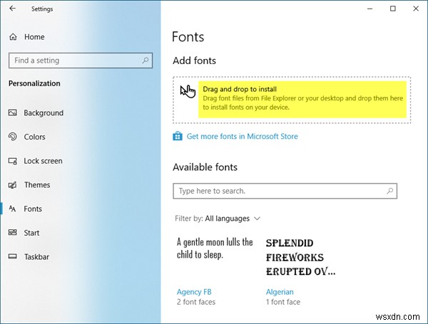 Cách cài đặt hoặc gỡ cài đặt phông chữ trong Windows 11/10 cho tất cả người dùng 