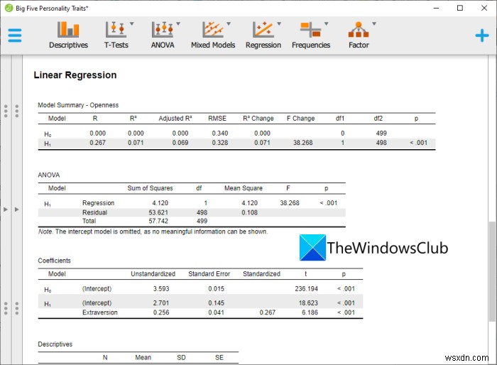 Cách thực hiện Phân tích hồi quy trong Windows 11/10 