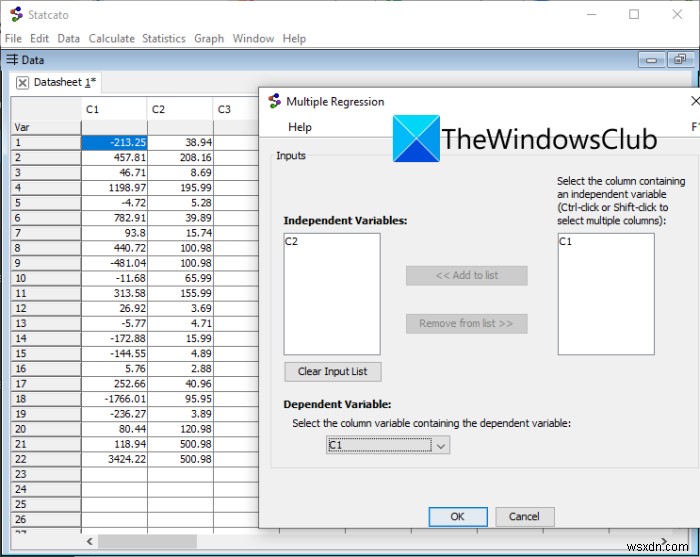 Cách thực hiện Phân tích hồi quy trong Windows 11/10 