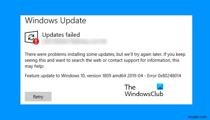 Sửa lỗi cập nhật Windows 0x80248014 