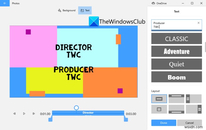 Cách tạo Movie Credits trong Windows 11/10 