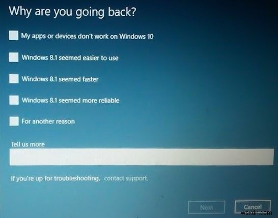 Cách khôi phục hoặc quay lại từ Windows 11 sang Windows 10 