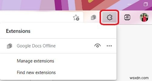 Cách xóa nút menu Tiện ích mở rộng khỏi Microsoft Edge 