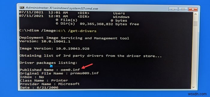 Cách gỡ cài đặt trình điều khiển bằng Command Prompt trong Windows 11/10 