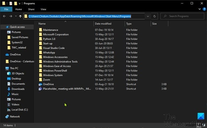 Cách thêm hoặc xóa các mục trong Tất cả ứng dụng trên Start Menu trong Windows 11/10 