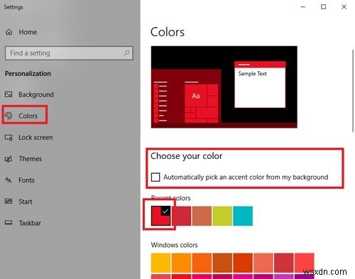 Cách thêm chủ đề màu tùy chỉnh vào Start Menu của Windows 11/10 