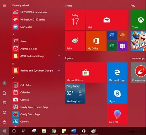 Cách thêm chủ đề màu tùy chỉnh vào Start Menu của Windows 11/10 