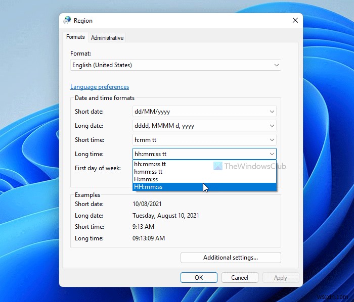 Cách thay đổi định dạng Đồng hồ màn hình khóa trên Windows 11/10 