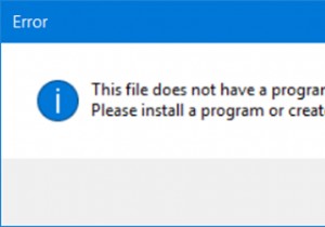 Tệp này không có chương trình liên kết với nó để thực hiện hành động này 