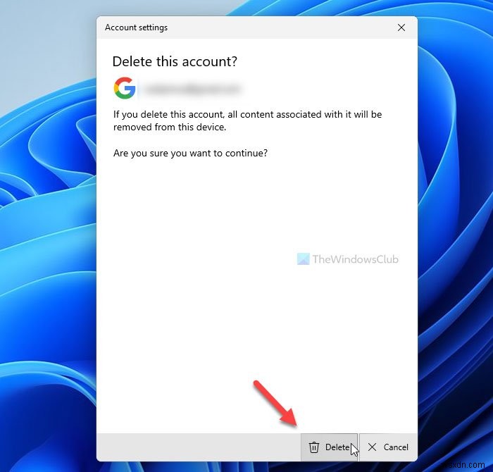 Cách đăng xuất khỏi tài khoản email trong ứng dụng Thư trong Windows 11 