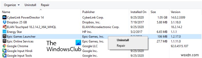 Sửa lỗi Kết nối Epic Games, các vấn đề và sự cố trên Windows 11/10 