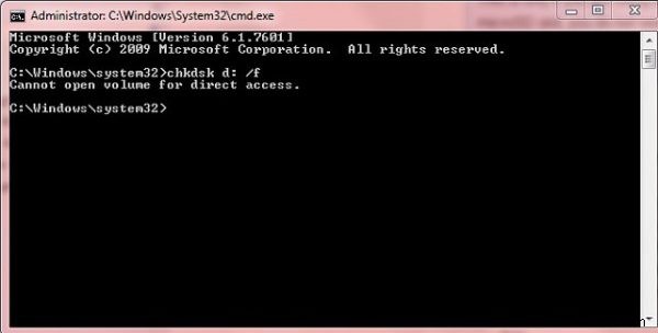 Sửa CHKDSK không thể mở âm lượng để truy cập trực tiếp 