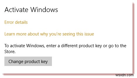 Không thể kích hoạt Windows 11/10; Khóa sản phẩm bị chặn. 
