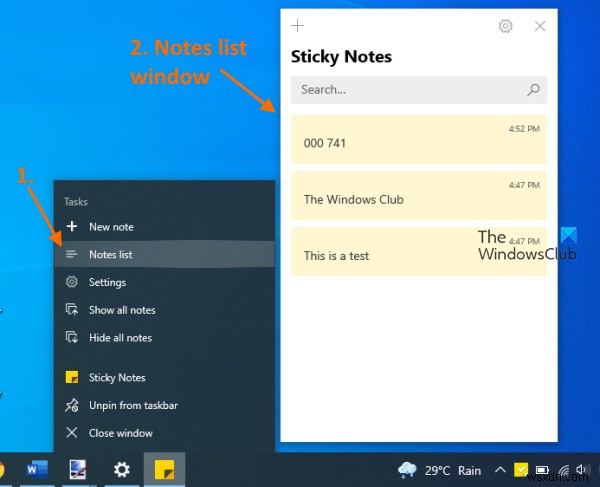 Sửa biểu tượng Sticky Notes trên thanh tác vụ không được kết hợp trong Windows 10 