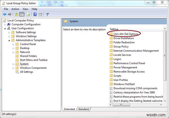 Tùy chỉnh Ctrl + Alt + Del Tùy chọn màn hình bằng Group Policy hoặc Registry trong Windows 11/10 