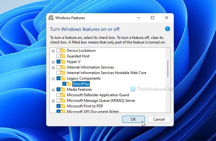 Cách cài đặt và kích hoạt DirectPlay trên Windows 11/10 