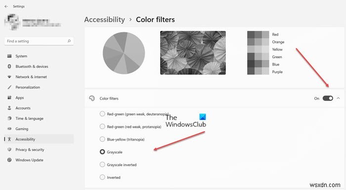 Cách tắt hoặc bật chế độ ColorBlind trong Windows 11/10 