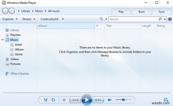 Windows Media Player sẽ không mở trên Windows 11/10 